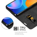 Miniatyrbilde 10 av 11: Lommebokdeksel til Huawei P SMART 2021 Deksel med magnetisk lukking, stativfunksjon og kortlomme