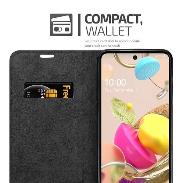 LG K42 Fodral Skal Plånboksfodral Case med magnetisk stängning, ståfunktion och kortficka