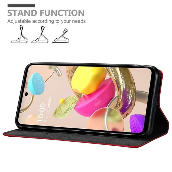 LG K42 Suojakotelo Suojakuori Lompakkokotelo Matkapuhelinkotelo jossa magneettisuljenta, jalusta-toiminto ja korttitasku