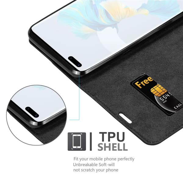 Huawei MATE 40 PRO Fodral Skal Plånboksfodral Case med magnetisk stängning, ståfunktion och kortficka