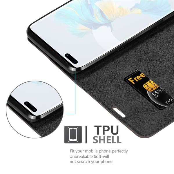 Huawei MATE 40 PRO Fodral Skal Plånboksfodral Case med magnetisk stängning, ståfunktion och kortficka