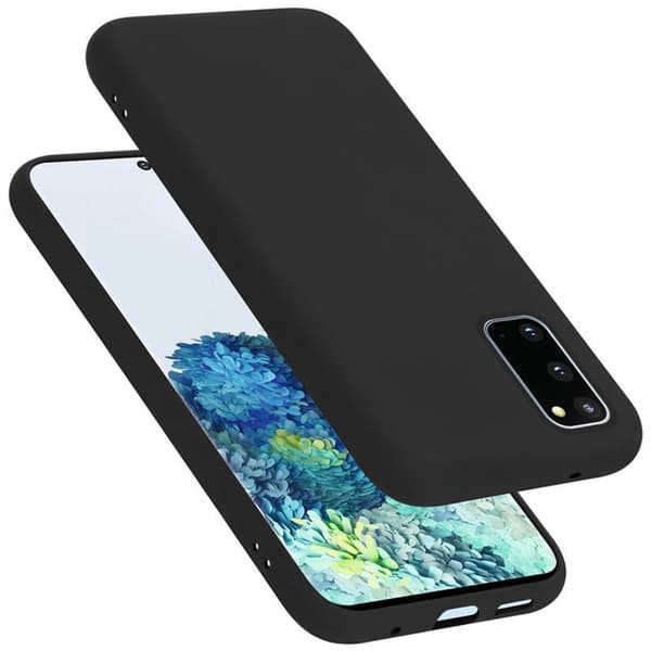 Deksel til Samsung Galaxy S20 Silikondeksel TPU Case Cover LIQUID SVART