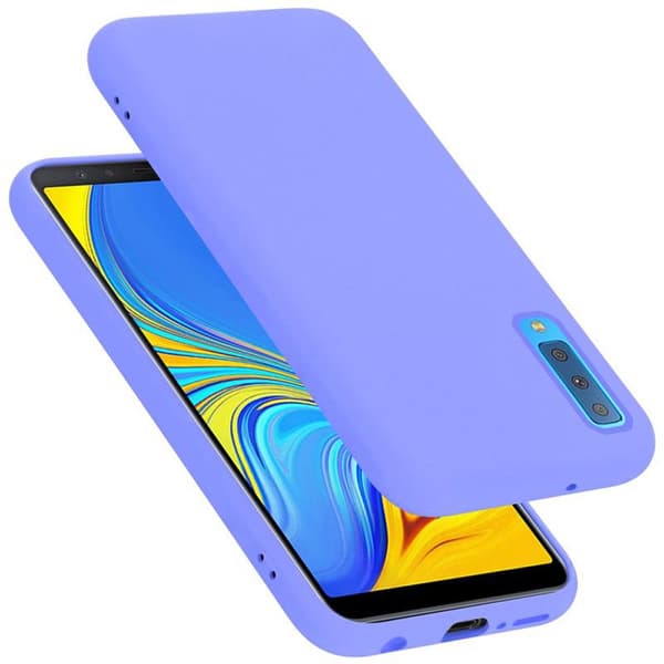 Samsung Galaxy A7 2018 Skal Fodral av flexibelt TPU-silikon Case Cover LIQUID LJUS LILA