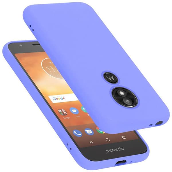Motorola MOTO E5 PLAY GO Suojakotelo Suojakuori valmistettu joustavasta TPU-silikonista LIQUID VIOLETTI