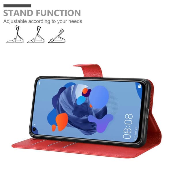 Huawei NOVA 5i / P20 LITE 2019 Plånboksfodral Fodral Skal Case med magnetisk stängning, ståfunktion och kortplats