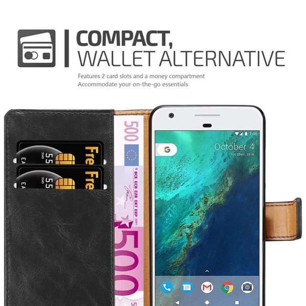 Google PIXEL Suojakotelo Suojakuori Lompakkokotelo Matkapuhelinkotelo jossa magneettisuljenta, jalusta-toiminto ja korttitasku