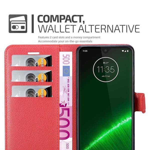 Motorola MOTO G7 / G7 PLUS Plånboksfodral Fodral Skal Case med magnetisk stängning, ståfunktion och kortplats