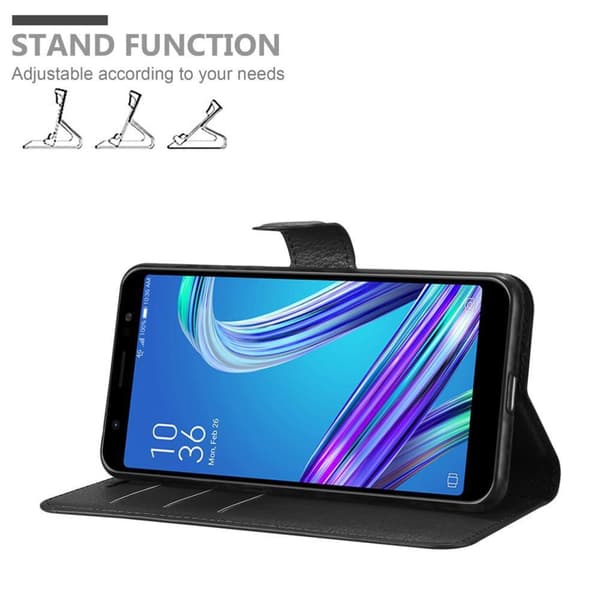 Deksel til Asus ZenFone MAX PRO M1 (6 tommer) Lommebokdeksel med magnetisk lukking, stativfunksjon og kortlomme