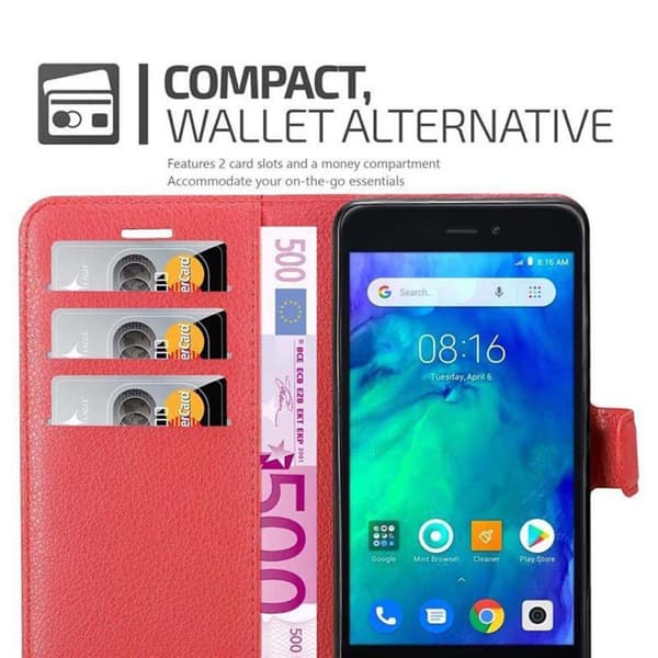 Xiaomi RedMi GO Plånboksfodral Fodral Skal Case med magnetisk stängning, ståfunktion och kortplats