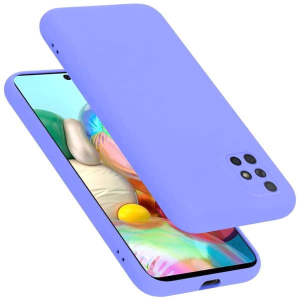 Samsung Galaxy A51 4G / M40s Skal Fodral av flexibelt TPU-silikon Case Cover LIQUID LJUS LILA