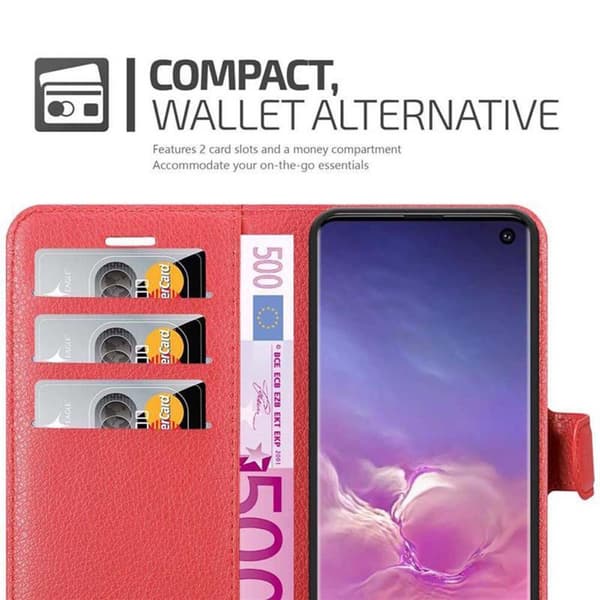 Samsung Galaxy S10 4G Plånboksfodral Fodral Skal Case med magnetisk stängning, ståfunktion och kortplats