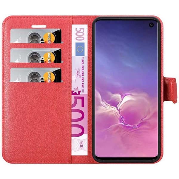 Deksel til Samsung Galaxy S10 4G Lommebokdeksel med magnetisk lukking, stativfunksjon og kortlomme