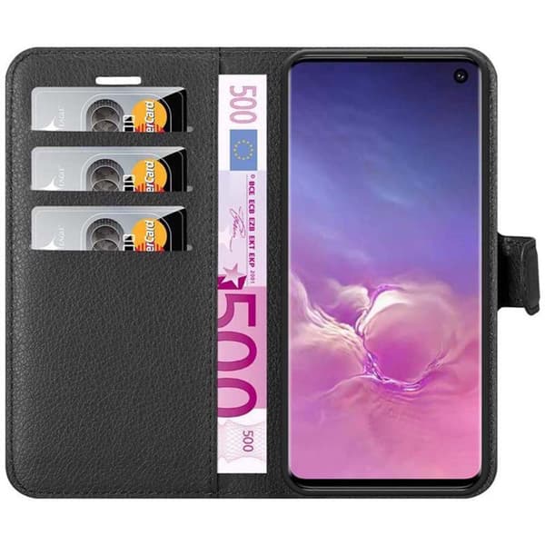 Deksel til Samsung Galaxy S10 4G Lommebokdeksel med magnetisk lukking, stativfunksjon og kortlomme