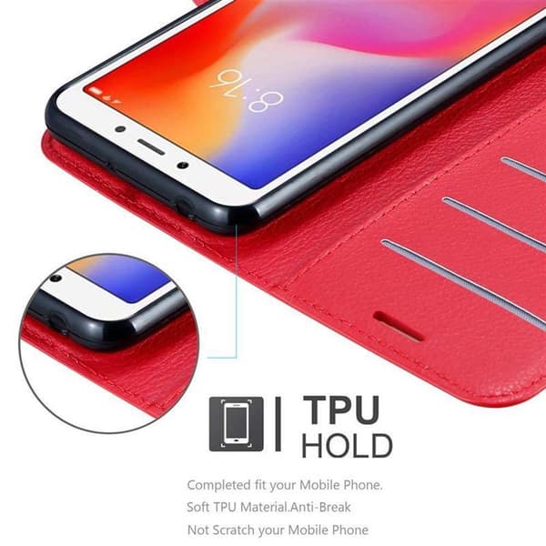 Xiaomi RedMi 6A Suojakotelo Lompakkokotelo Matkapuhelinkotelo Suojakuori jossa magneettisuljenta, jalusta-toiminto ja korttitasku