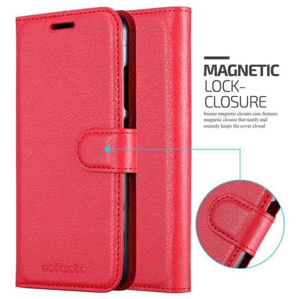 Deksel til Xiaomi RedMi 6 Lommebokdeksel med magnetisk lukking, stativfunksjon og kortlomme