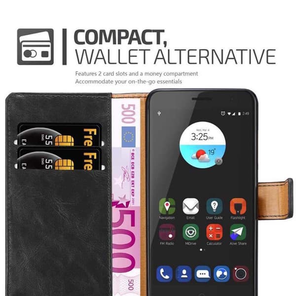 ZTE Blade V7 Plånboksfodral Skal Mobilskyddmed magnetisk stängning, ståfunktion och kortficka