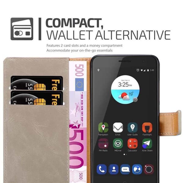 ZTE Blade V7 Plånboksfodral Skal Mobilskyddmed magnetisk stängning, ståfunktion och kortficka