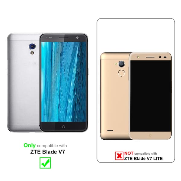 ZTE Blade V7 Plånboksfodral Skal Mobilskyddmed magnetisk stängning, ståfunktion och kortficka