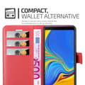 Pikkukuva 4 / 9: Samsung Galaxy A7 2018 Suojakotelo Lompakkokotelo Matkapuhelinkotelo Suojakuori jossa magneettisuljenta, jalusta-toiminto ja korttitasku