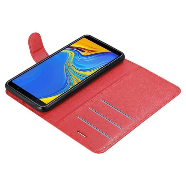 Samsung Galaxy A7 2018 Suojakotelo Lompakkokotelo Matkapuhelinkotelo Suojakuori jossa magneettisuljenta, jalusta-toiminto ja korttitasku
