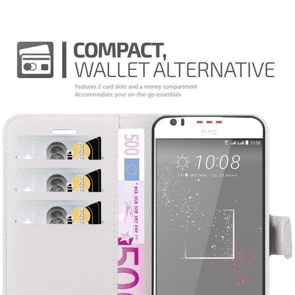 HTC Desire 10 LIFESTYLE / Desire 825 Plånboksfodral Fodral Skal Case med magnetisk stängning, ståfunktion och kortplats