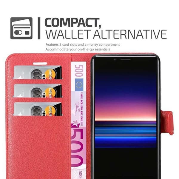 Sony Xperia 1 / Xperia XZ4 Suojakotelo Lompakkokotelo Matkapuhelinkotelo Suojakuori jossa magneettisuljenta, jalusta-toiminto ja korttitasku