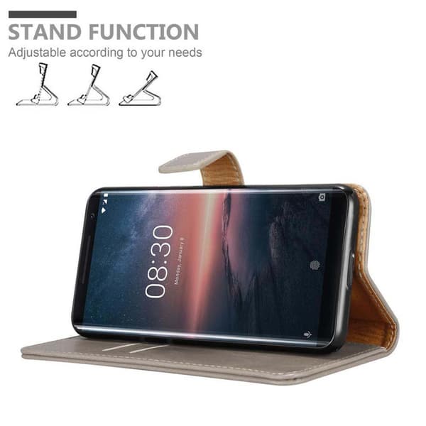 Nokia 8 Sirocco Plånboksfodral Skal Mobilskyddmed magnetisk stängning, ståfunktion och kortficka