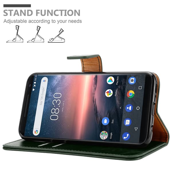 Nokia 8 Sirocco Plånboksfodral Skal Mobilskyddmed magnetisk stängning, ståfunktion och kortficka