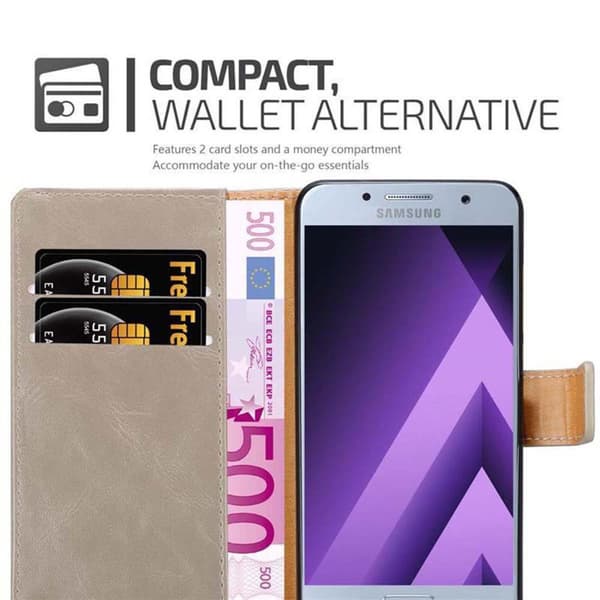 Samsung Galaxy A7 2017 Suojakotelo Suojakuori Lompakkokotelo Matkapuhelinkotelo jossa magneettisuljenta, jalusta-toiminto ja korttitasku