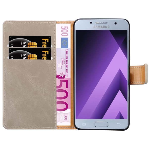 Samsung Galaxy A7 2017 Suojakotelo Suojakuori Lompakkokotelo Matkapuhelinkotelo jossa magneettisuljenta, jalusta-toiminto ja korttitasku