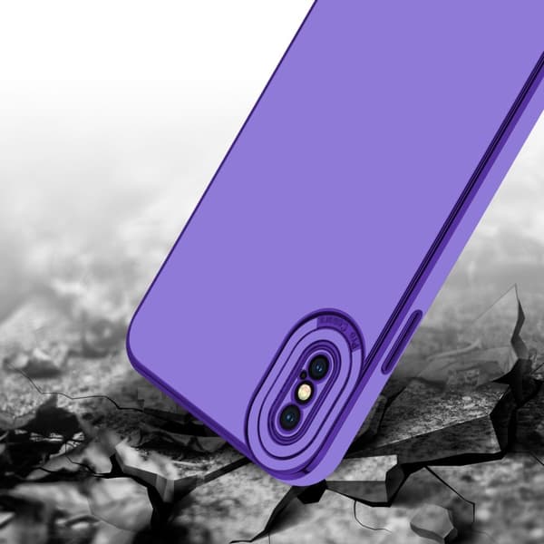 Silikondeksel til iPhone X / XS med kamerabeskyttelse