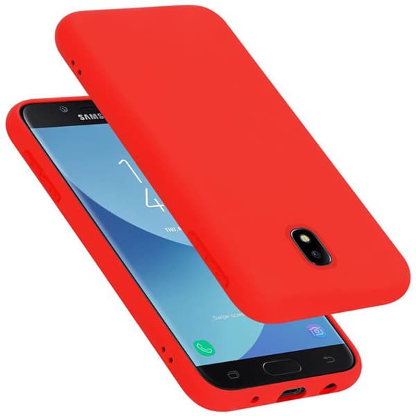 Samsung Galaxy J7 2017 Skal Fodral av flexibelt TPU-silikon Case Cover LIQUID RÖD