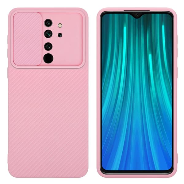 Xiaomi RedMi NOTE 8 PRO Suojakuori Suojakotelo joka on valmistettu joustavasta TPU-silikonista ja jossa on kameran suojaus CANDY VAALEANPUNAINEN