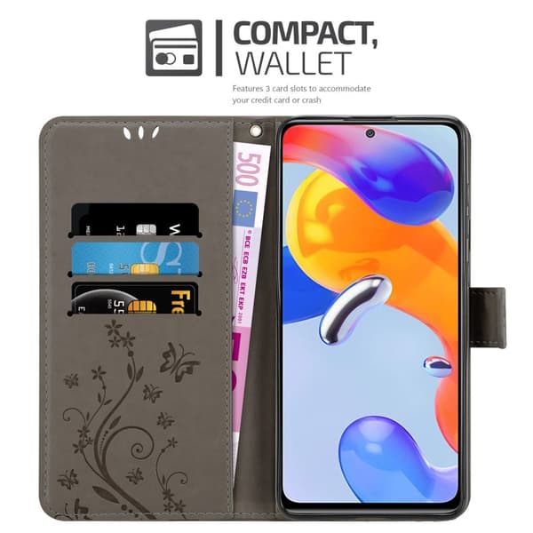 Xiaomi RedMi NOTE 11 PRO 4G / 5G Pungetui Cover Blomster ()