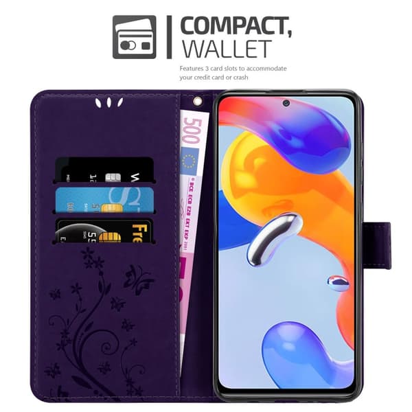 Xiaomi RedMi NOTE 11 PRO 4G / 5G Pungetui Cover Blomster ()