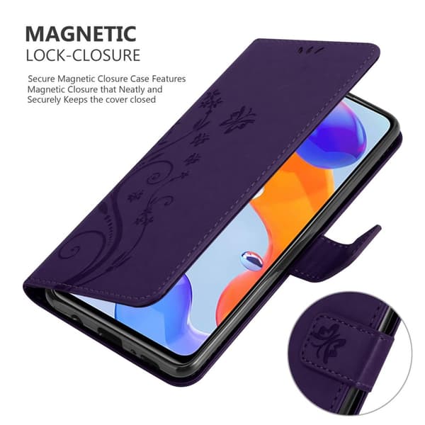 Xiaomi RedMi NOTE 11 PRO 4G / 5G Pungetui Cover Blomster ()