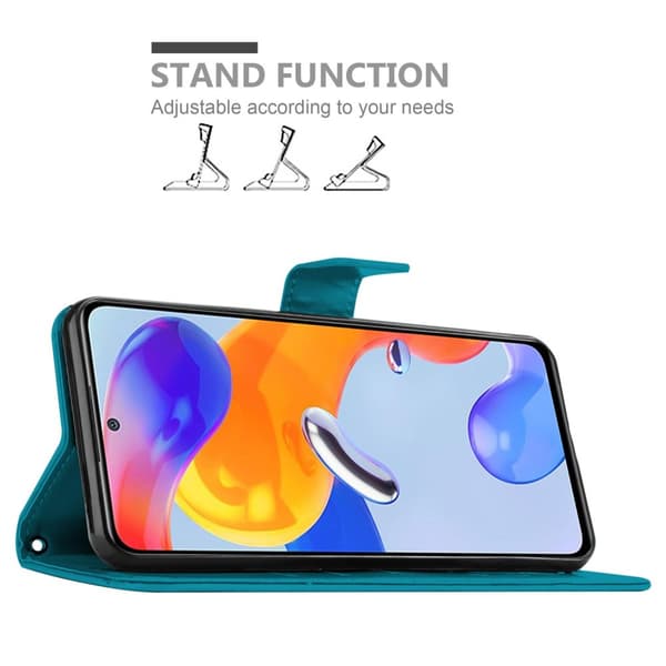 Xiaomi RedMi NOTE 11 PRO 4G / 5G Suojakotelo Suojakuori Lompakkokotelo Matkapuhelinkotelo Kukat jossa on magneettisuljenta, jalusta-toiminto ja