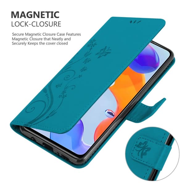 Xiaomi RedMi NOTE 11 PRO 4G / 5G Suojakotelo Suojakuori Lompakkokotelo Matkapuhelinkotelo Kukat jossa on magneettisuljenta, jalusta-toiminto ja