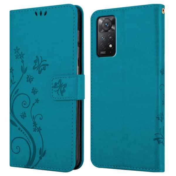 Xiaomi RedMi NOTE 11 PRO 4G / 5G Suojakotelo Suojakuori Lompakkokotelo Matkapuhelinkotelo Kukat jossa on magneettisuljenta, jalusta-toiminto ja