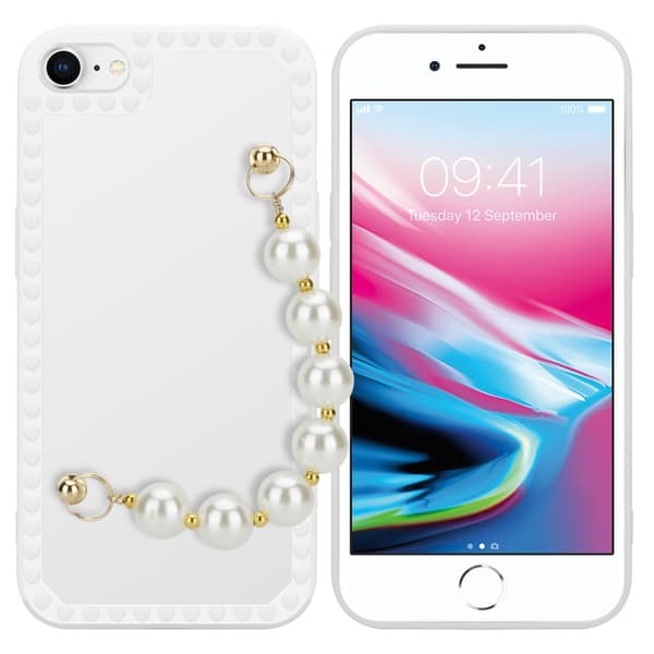 Skyddsfodral för iPhone 7 / 7S / 8 / SE 2020 Fodral Skal av flexibelt TPU-silikon med kedja för handleden Mobilskydd