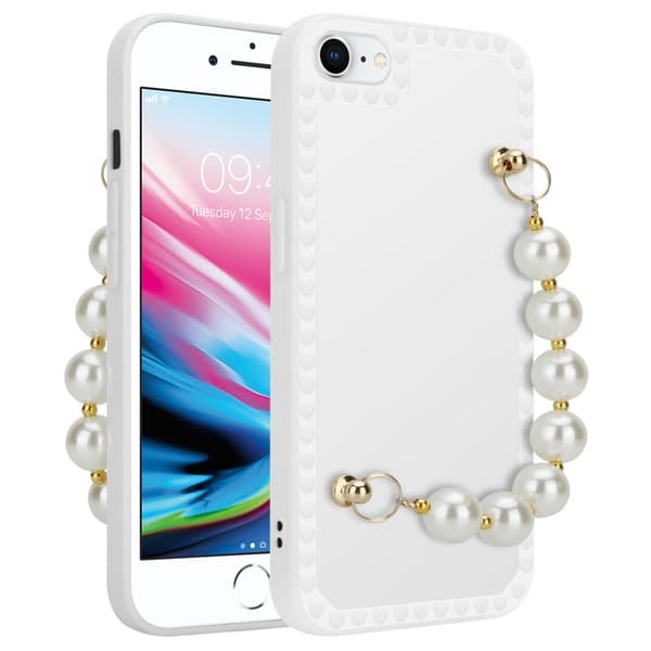 Skyddsfodral för iPhone 7 / 7S / 8 / SE 2020 Fodral Skal av flexibelt TPU-silikon med kedja för handleden Mobilskydd