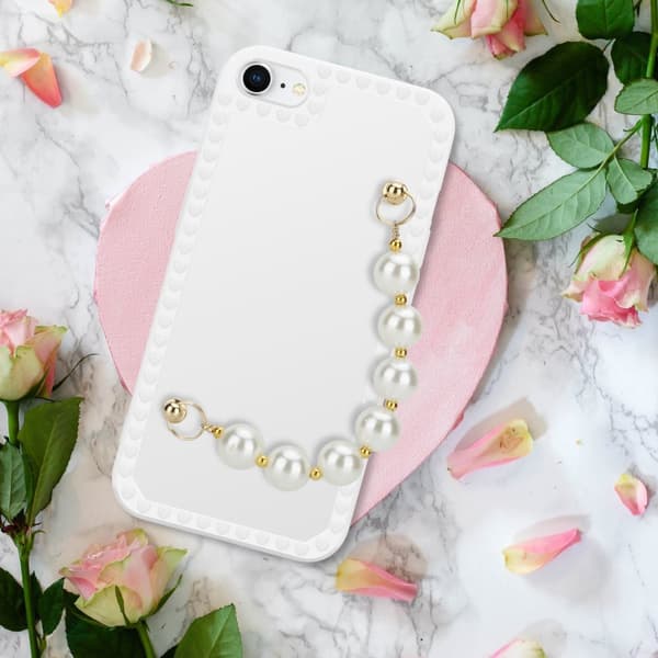 Skyddsfodral för iPhone 7 / 7S / 8 / SE 2020 Fodral Skal av flexibelt TPU-silikon med kedja för handleden Mobilskydd