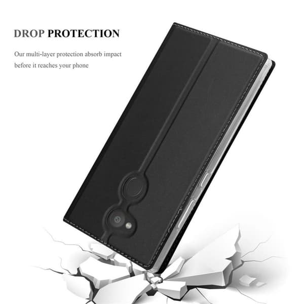 Deksel til Sony Xperia L2 Lommebokdeksel med magnetisk lukking, stativfunksjon og kortlomme