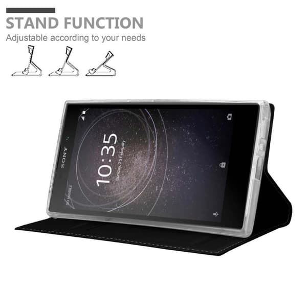 Sony Xperia L2 Suojakotelo Suojakuori Lompakkokotelo Matkapuhelinkotelo jossa magneettisuljenta, jalusta-toiminto ja korttitasku