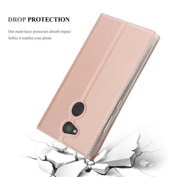 Deksel til Sony Xperia L2 Lommebokdeksel med magnetisk lukking, stativfunksjon og kortlomme