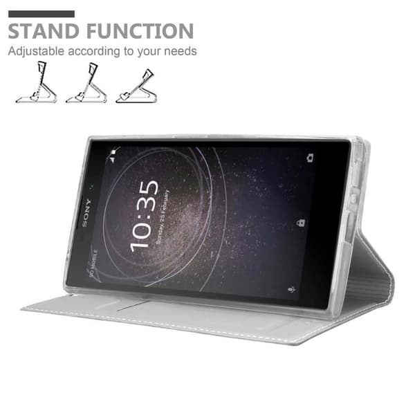 Deksel til Sony Xperia L2 Lommebokdeksel med magnetisk lukking, stativfunksjon og kortlomme
