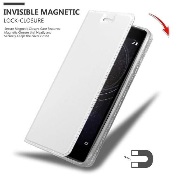 Deksel til Sony Xperia L2 Lommebokdeksel med magnetisk lukking, stativfunksjon og kortlomme