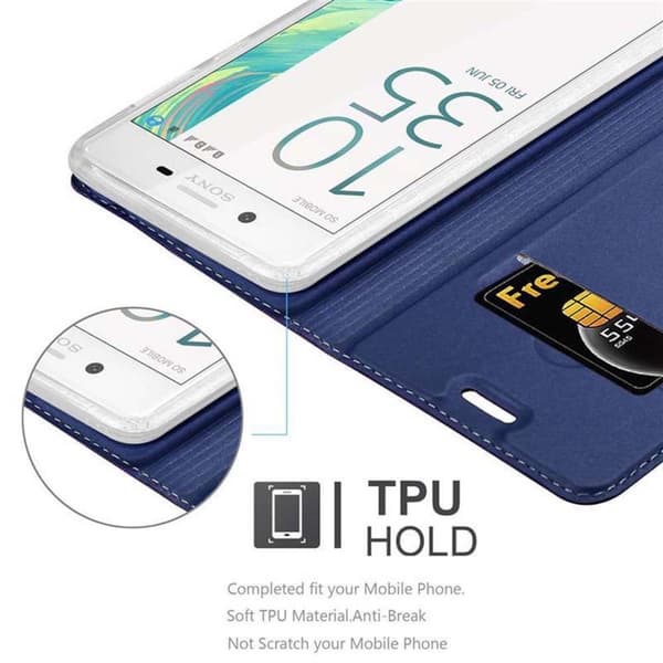 Sony Xperia X Suojakotelo Suojakuori Lompakkokotelo Matkapuhelinkotelo jossa magneettisuljenta, jalusta-toiminto ja korttitasku