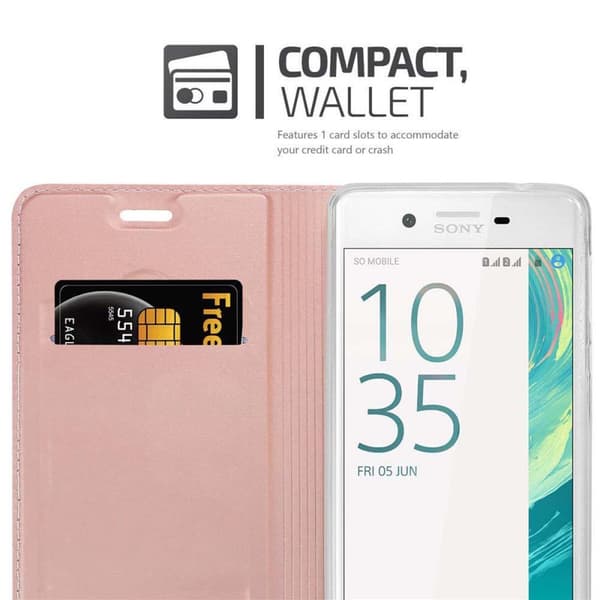 Sony Xperia X Suojakotelo Suojakuori Lompakkokotelo Matkapuhelinkotelo jossa magneettisuljenta, jalusta-toiminto ja korttitasku