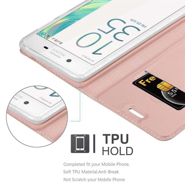 Sony Xperia X Suojakotelo Suojakuori Lompakkokotelo Matkapuhelinkotelo jossa magneettisuljenta, jalusta-toiminto ja korttitasku